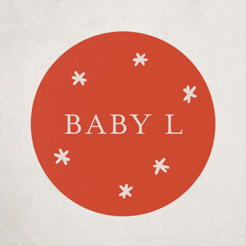 This is a sorbet baby shower favor labels with standard by Abbigail Lim called sprinkle love and joy printing on uncoated sticker paper in sticker