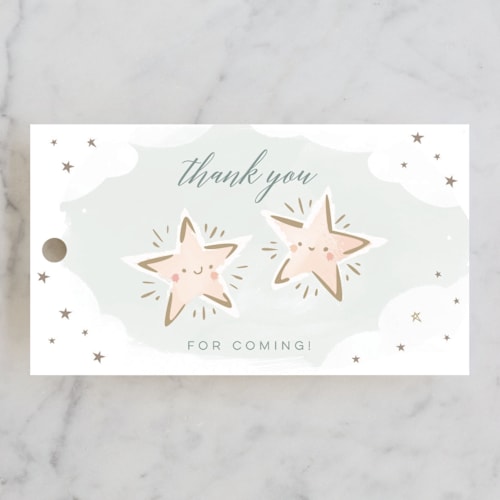 This is a sky kids gift tags with standard by Lori Wemple called birthday stars printing on signature in tag