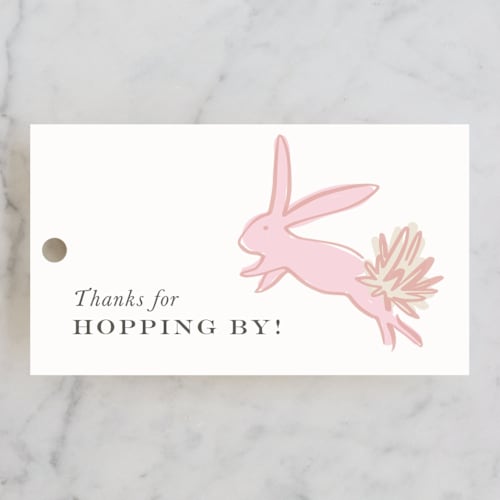 This is a peony kids gift tags with standard by Julie Murray called some bunny printing on signature in tag