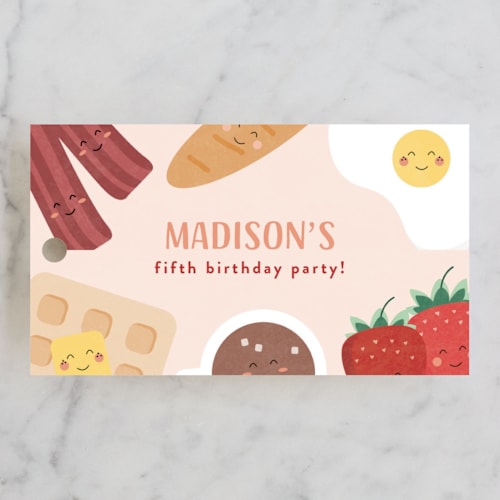 This is a strawberry yogurt kids gift tags with standard by Erica Krystek called whole brunch printing on signature in tag