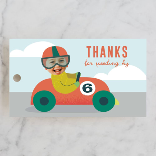 This is a carrot kids gift tags with standard by Lori Wemple called race printing on signature in tag