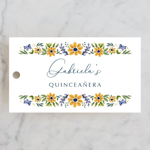 This is a amarilla kids gift tags with standard by Paper Sun Studio called quince cake printing on signature in tag