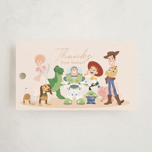 This is a lemonade kids gift tags with standard by Sabrin Deirani called disney's and pixar toy story friends printing on signature in tag