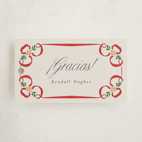 This is a cherry kids gift tags with standard by Ana de Sousa called folklore bloom printing on signature in tag