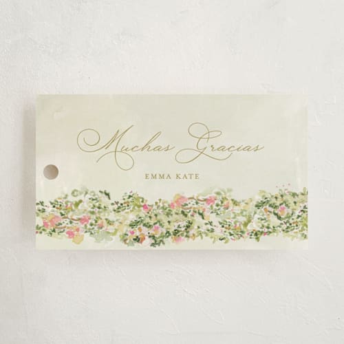 This is a evergreen kids gift tags with standard by Lucrecia Caporale called floral arch printing on signature in tag