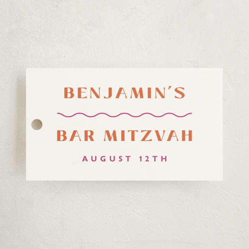 This is a apricot kids gift tags with standard by Olivia Raufman called tanti baci printing on signature in tag