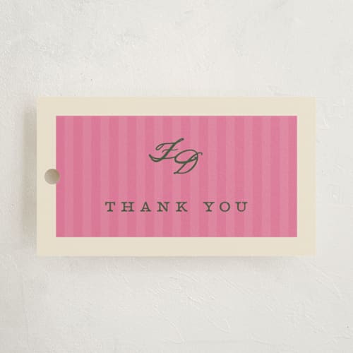This is a razzsmash party favor tags with standard by Kamala Nahas called arched wildflowers printing on signature in tag