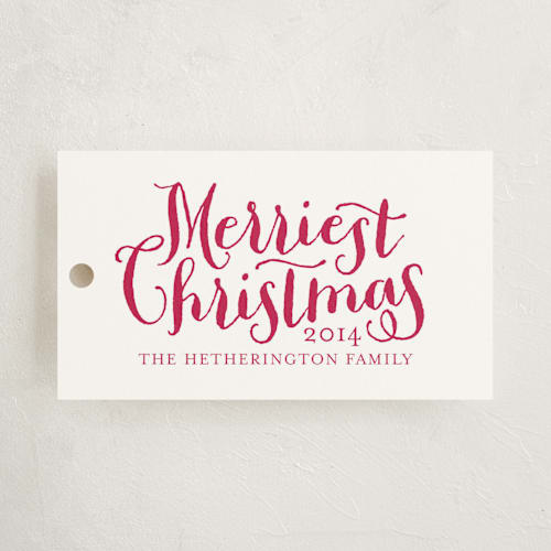 This is a berry gift tags by Lauren Chism called merriest printing on signature in tag