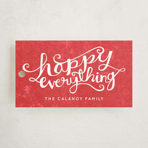 This is a cherry gift tags by Kristen Smith called happy everything printing on signature in tag