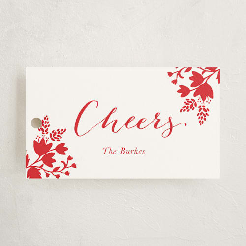 This is a peppermint gift tags by Oscar and Emma - Karly Depew called cheerful floral printing on signature in tag