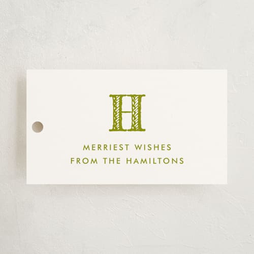 This is a snow gift tags by Megan Davis called oxford printing on signature in tag