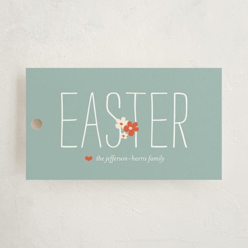 This is a dark carrot gift tags with standard by Emily Ranneby called spring fling printing on signature in tag