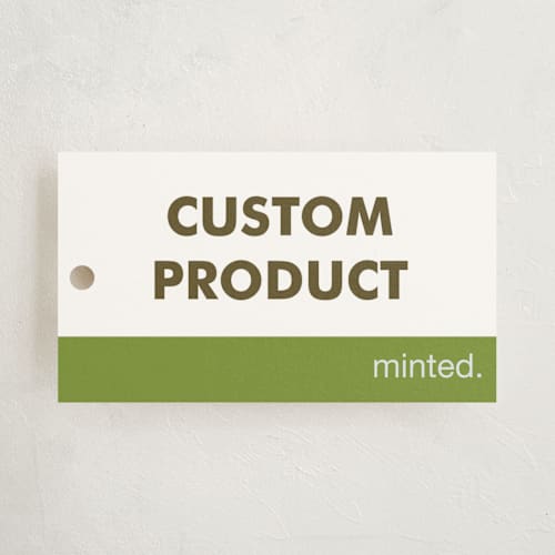 This is a custom gift tags by Minted Custom called rectangle gift tag printing on signature in tag