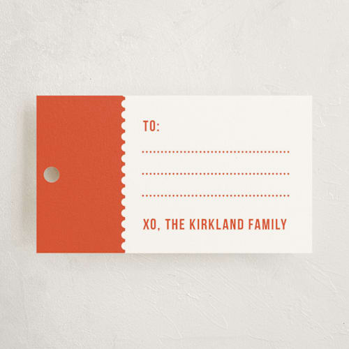This is a candy cane gift tags by cambria called sweet delivery printing on signature in tag