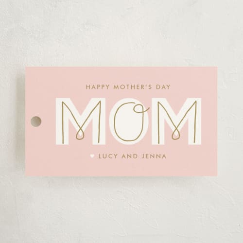 This is a cotton candy gift tags by Lauren Chism called mom printing on signature in tag