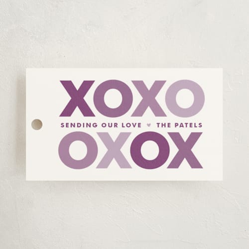 This is a grape gift tags by Lauren Chism called xo printing on signature in tag