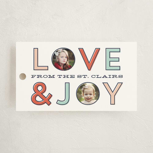 This is a peppermint gift tags by Laura Hankins called bold type printing on signature in tag