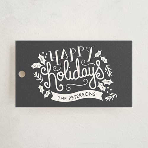 This is a midnight gift tags with standard by SunnyJuly called slated pines printing on signature in tag