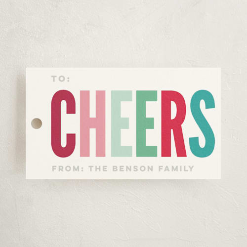 This is a fruit punch gift tags by Jessie Steury called happy lettering printing on signature in tag