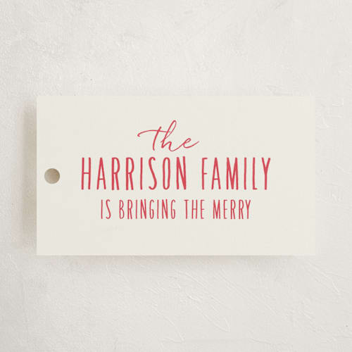 This is a melon gift tags with standard by Lea Delaveris called excited printing on signature in tag