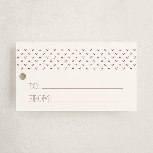 This is a crimson gift tags with standard by Meagan Christensen called fair isle festive printing on signature in tag