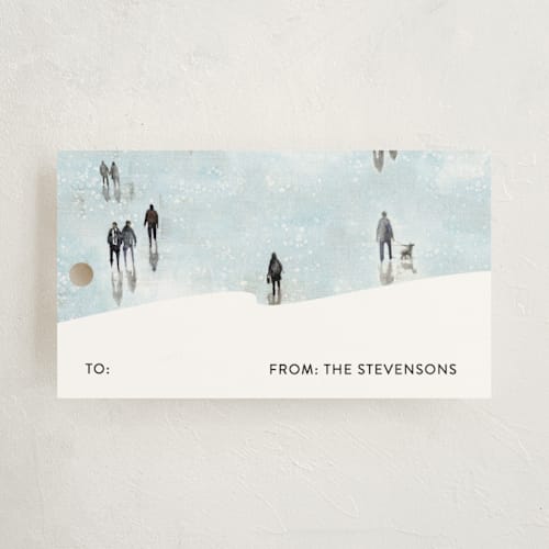 This is a winter gift tags with standard by Lulaloo called melancolia printing on signature in tag