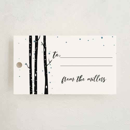 This is a onyx gift tags by Heather Schertzer called snowy night printing on signature in tag