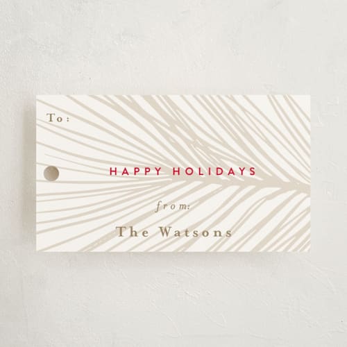 This is a cranberry gift tags by Jan Shepherd called floating greenery printing on signature in tag
