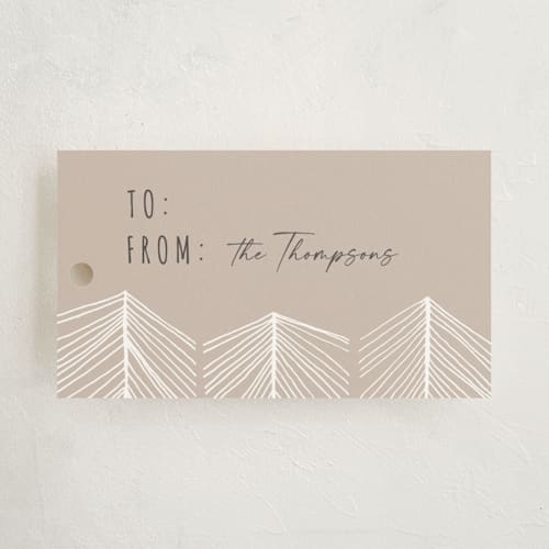 This is a latte gift tags by Anastasia Makarova called line forest ii printing on signature in tag