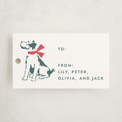 This is a evergreen gift tags by Megan Davis called present pawfect printing on signature in tag
