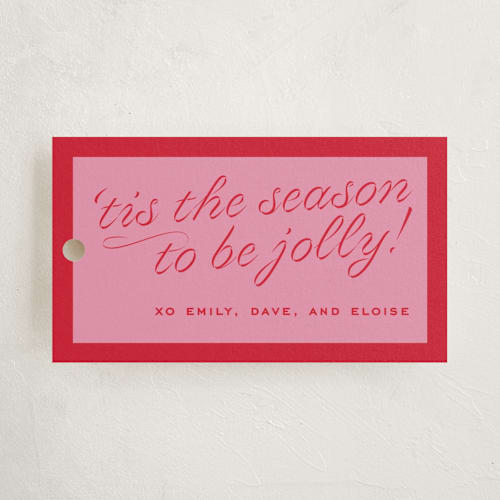 This is a petal gift tags by Megan Davis called cotillion printing on signature in tag