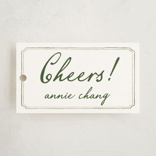 This is a moss gift tags by Cass Loh called handwritten printing on signature in tag
