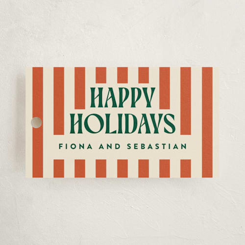 This is a mistletoe gift tags by Ekko Studio called bold & bright printing on signature in tag