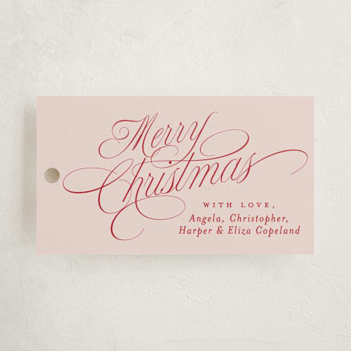 This is a holly berry gift tags by Everett Paper Goods called glide printing on signature in tag