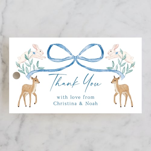 This is a blueberry baby shower favor tags with standard by Elly called ribbon garden printing on signature in tag