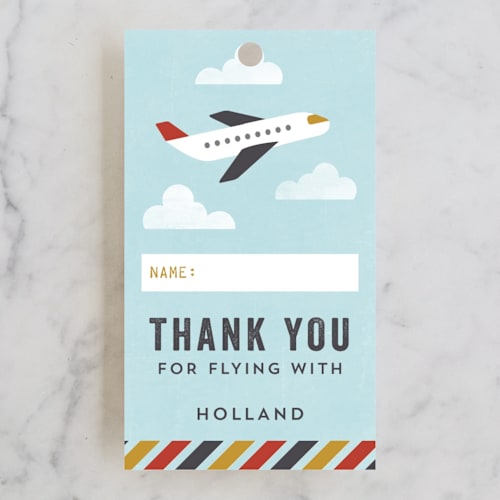 This is a sky kids gift tags with standard by Annie Holmquist called flying high printing on signature in tag