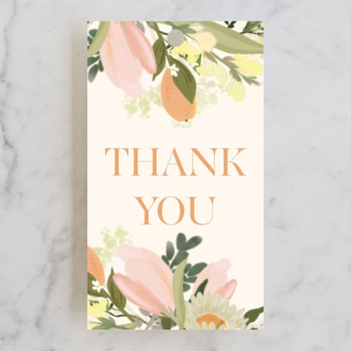 This is a sherbert kids gift tags with standard by Grace Kreinbrink called shimmering floral one printing on signature in tag