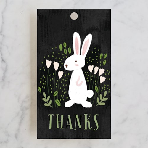 This is a charcoal kids gift tags with standard by iamtanya called party in the park printing on signature in tag