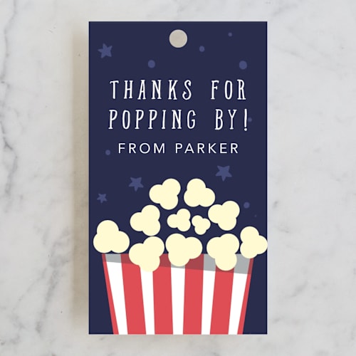 This is a candy apple kids gift tags with standard by Hudson meet Rose called flick night printing on signature in tag