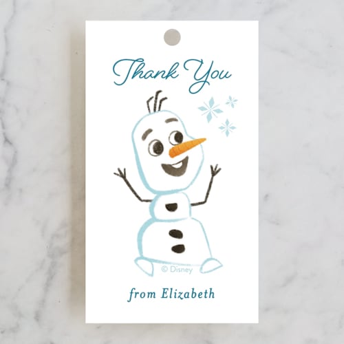 This is a frosty kids gift tags with standard by curiouszhi called disney frozen snow sparkles printing on signature in tag