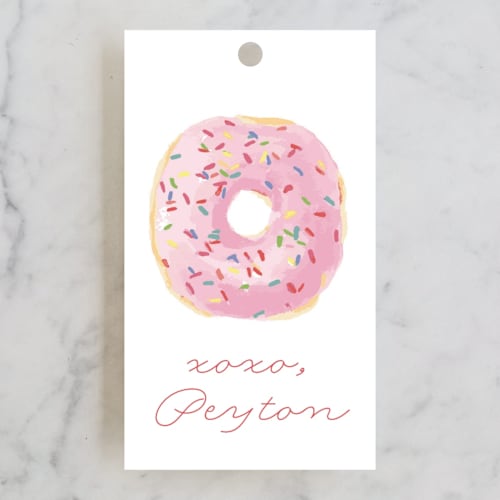 This is a candy kids gift tags with standard by Lagniappe Paper called sprinkle me one printing on signature in tag
