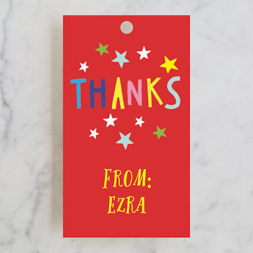 This is a ruby kids gift tags with standard by Krista Messer called skate date printing on signature in tag