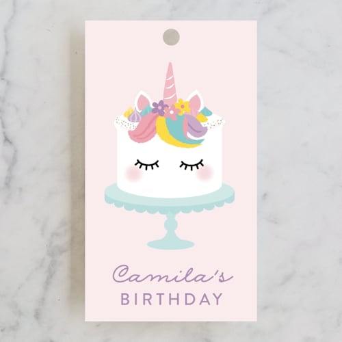 This is a strawberry kids gift tags with standard by Annie Holmquist called sweet unicorn printing on signature in tag