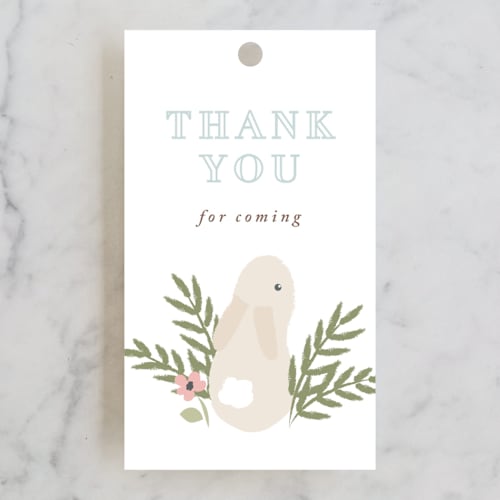 This is a frost kids gift tags with standard by Angela Garrick called petit lapin printing on signature in tag