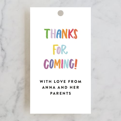 This is a gumdrops kids gift tags with standard by Up Up Creative called confetti sprinkle printing on signature in tag