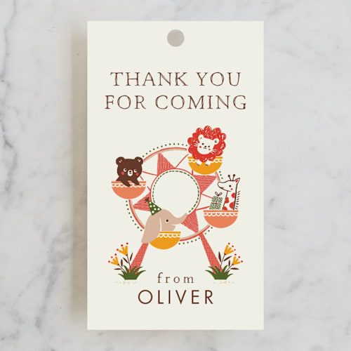 This is a apple kids gift tags with standard by Vivian Yiwing called little carnival printing on signature in tag