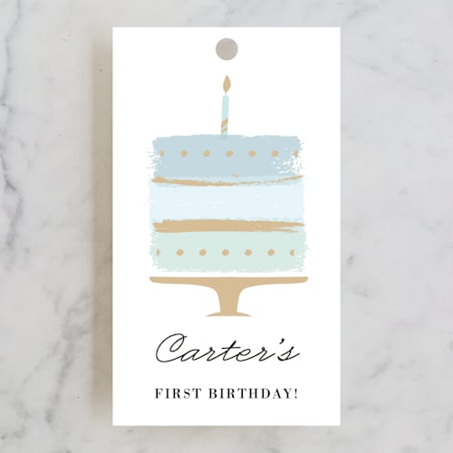 This is a sky kids gift tags with standard by Oma N. Ramkhelawan called brushed cake printing on signature in tag