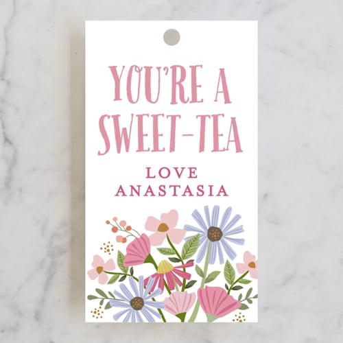 This is a petal kids gift tags with standard by Karidy Walker called party teapot printing on signature in tag