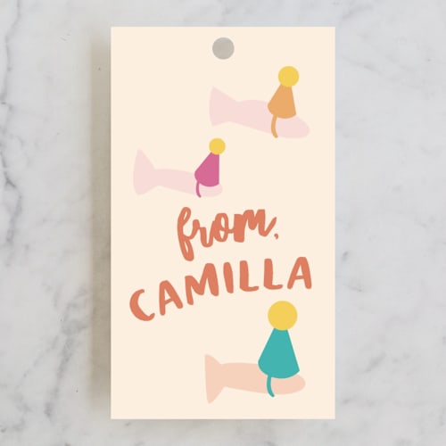 This is a melon kids gift tags with standard by Haley Warner called merkitty printing on signature in tag