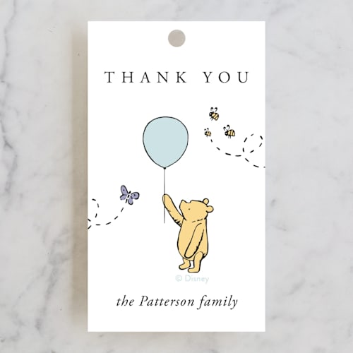 This is a cloud kids gift tags with standard by Heather Schertzer called disney sweetest adventure printing on signature in tag